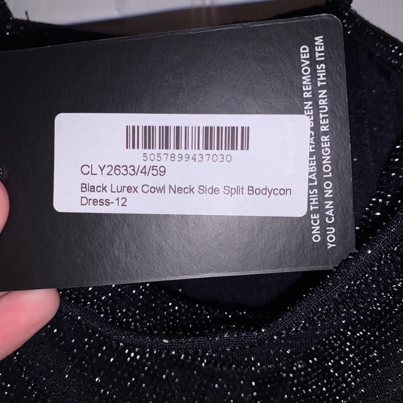 PLT sparly black bodycon dress - Picture 4 of 4